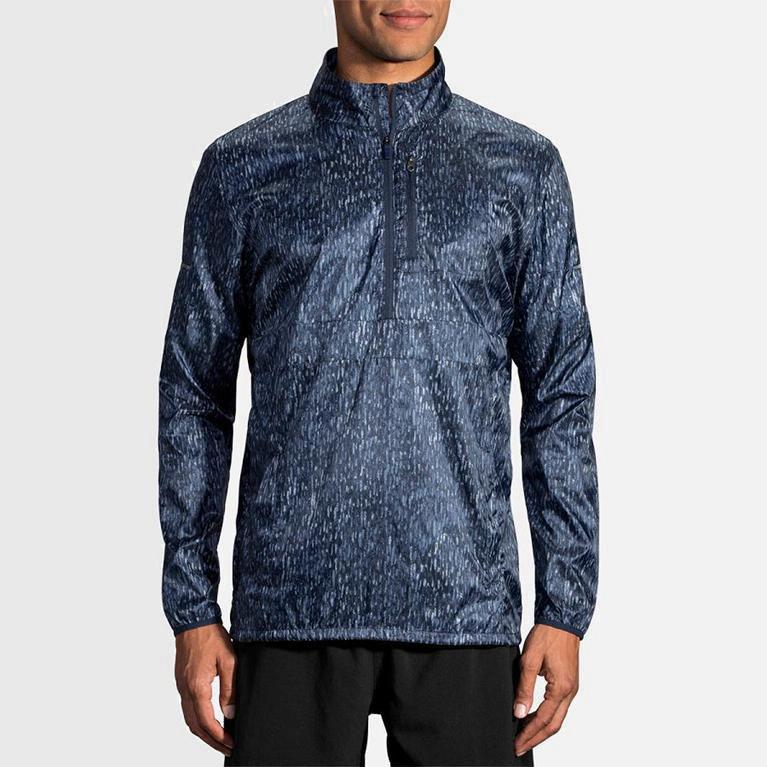 Brooks Lsd Pullover NZ - Men's Running Jackets - Blue (31657-OGNI)